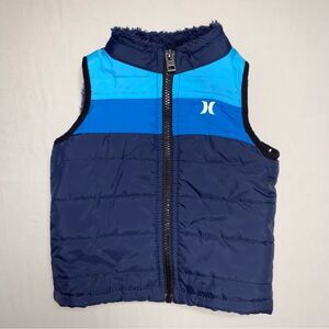 Hurley Quilted Puffer Vest Boy’s 18M Navy Blue Preppy Warm Fall Winter Outdoor
